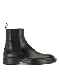 Bottines chelsea en cuir noires Jil Sander