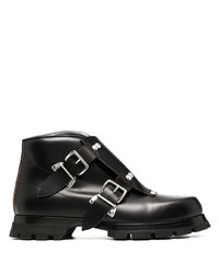 Bottines chelsea en cuir noires Jil Sander