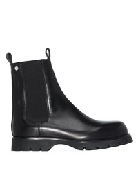 Bottines chelsea en cuir noires Jil Sander