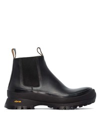 Bottines chelsea en cuir noires Jil Sander