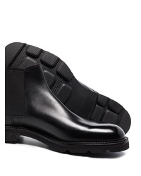 Bottines chelsea en cuir noires John Lobb