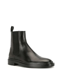 Bottines chelsea en cuir noires Jil Sander