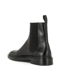 Bottines chelsea en cuir noires Jil Sander