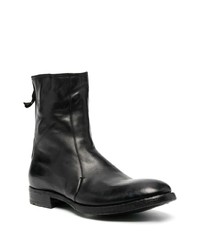 Bottines chelsea en cuir noires Premiata