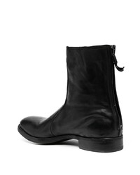 Bottines chelsea en cuir noires Premiata