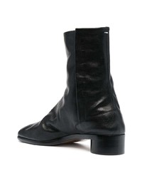 Bottines chelsea en cuir noires Maison Margiela