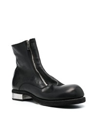 Bottines chelsea en cuir noires Guidi