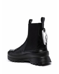 Bottines chelsea en cuir noires Heliot Emil