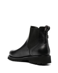 Bottines chelsea en cuir noires Woolrich