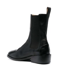 Bottines chelsea en cuir noires Marsèll