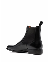 Bottines chelsea en cuir noires Santoni