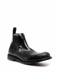 Bottines chelsea en cuir noires Church's