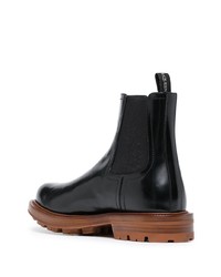 Bottines chelsea en cuir noires Alexander McQueen