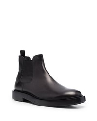 Bottines chelsea en cuir noires Giorgio Armani