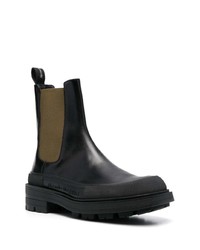 Bottines chelsea en cuir noires Alexander McQueen