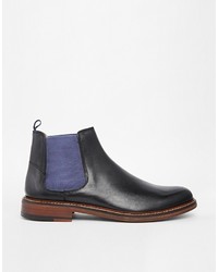 Bottines chelsea en cuir noires Ben Sherman