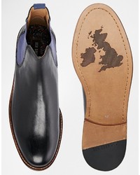 Bottines chelsea en cuir noires Ben Sherman