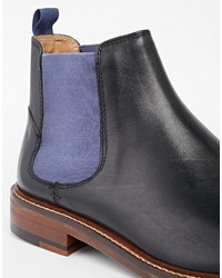 Bottines chelsea en cuir noires Ben Sherman