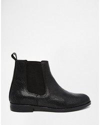 Bottines chelsea en cuir noires Bronx