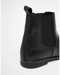 Bottines chelsea en cuir noires Bronx