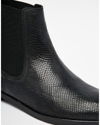 Bottines chelsea en cuir noires Bronx