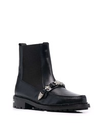 Bottines chelsea en cuir noires Toga Virilis