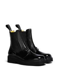 Bottines chelsea en cuir noires Marni