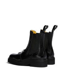 Bottines chelsea en cuir noires Marni