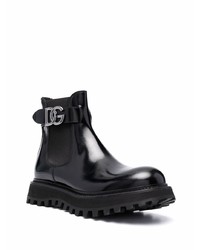 Bottines chelsea en cuir noires Dolce & Gabbana