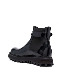 Bottines chelsea en cuir noires Dolce & Gabbana