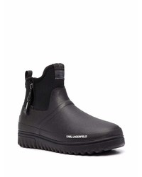 Bottines chelsea en cuir noires Karl Lagerfeld