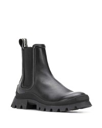 Bottines chelsea en cuir noires DSQUARED2