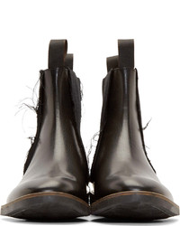 Bottines chelsea en cuir noires