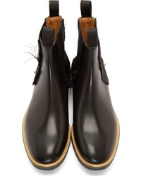 Bottines chelsea en cuir noires