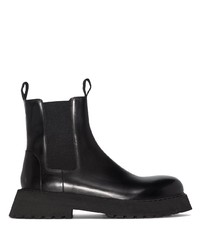 Bottines chelsea en cuir noires Marsèll