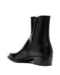 Bottines chelsea en cuir noires Alexander McQueen