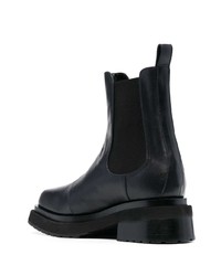 Bottines chelsea en cuir noires Eckhaus Latta