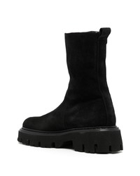 Bottines chelsea en cuir noires N°21