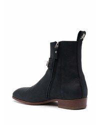 Bottines chelsea en cuir noires Philipp Plein