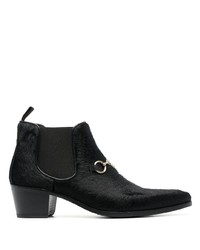 Bottines chelsea en cuir noires Needles