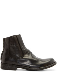 Bottines chelsea en cuir noires Officine Creative