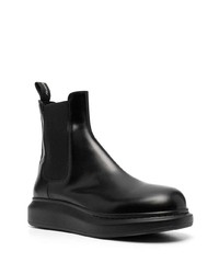 Bottines chelsea en cuir noires Alexander McQueen