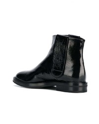 Bottines chelsea en cuir noires Casadei