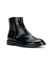 Bottines chelsea en cuir noires Casadei