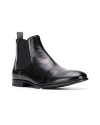 Bottines chelsea en cuir noires Pantanetti