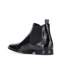 Bottines chelsea en cuir noires Pantanetti