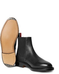 Bottines chelsea en cuir noires Thom Browne