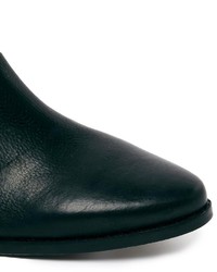 Bottines chelsea en cuir noires Dune