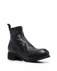 Bottines chelsea en cuir noires Guidi