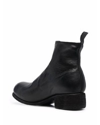 Bottines chelsea en cuir noires Guidi